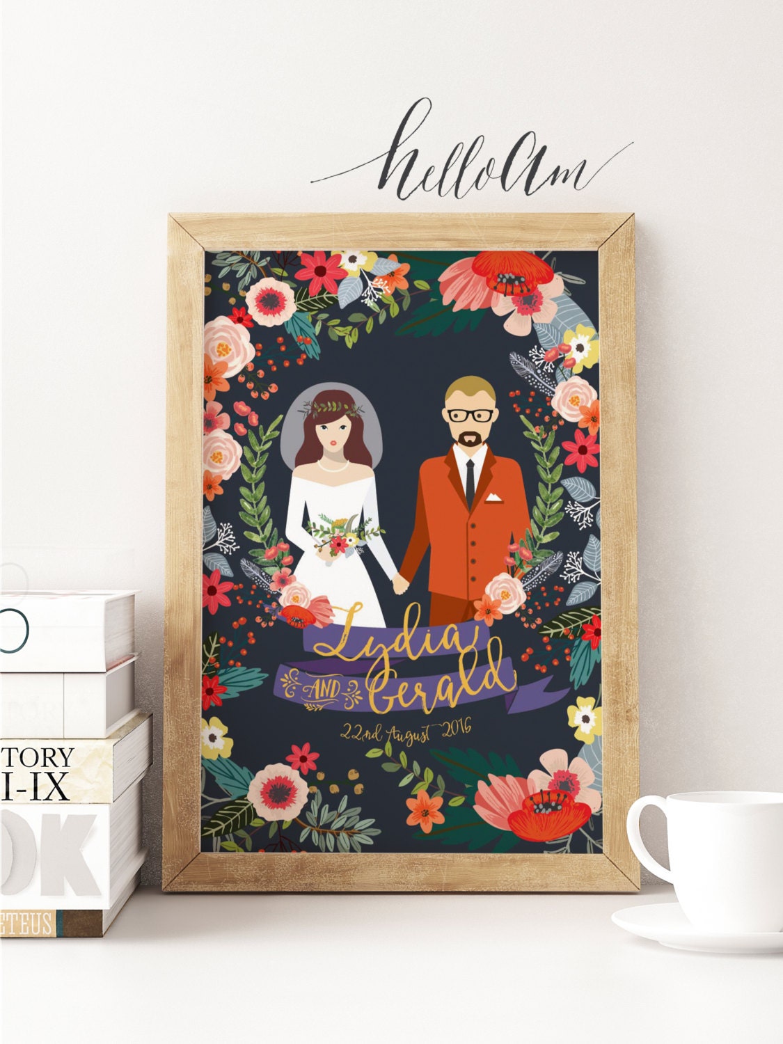 newlywed gift - newlyweds gift - newlywed - bridal shower gift - gift for couples - wedding gift - wedding gifts - couple portrait - wedding