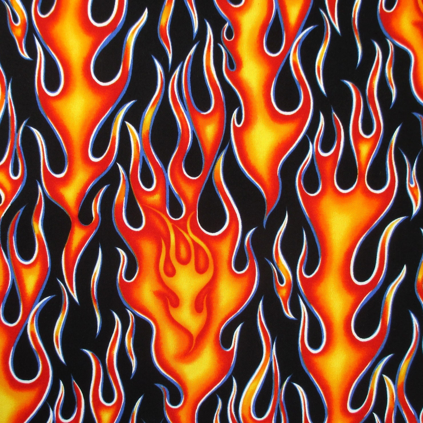 fabric wheels on fire in black and orange fire flames etsy knit christmas