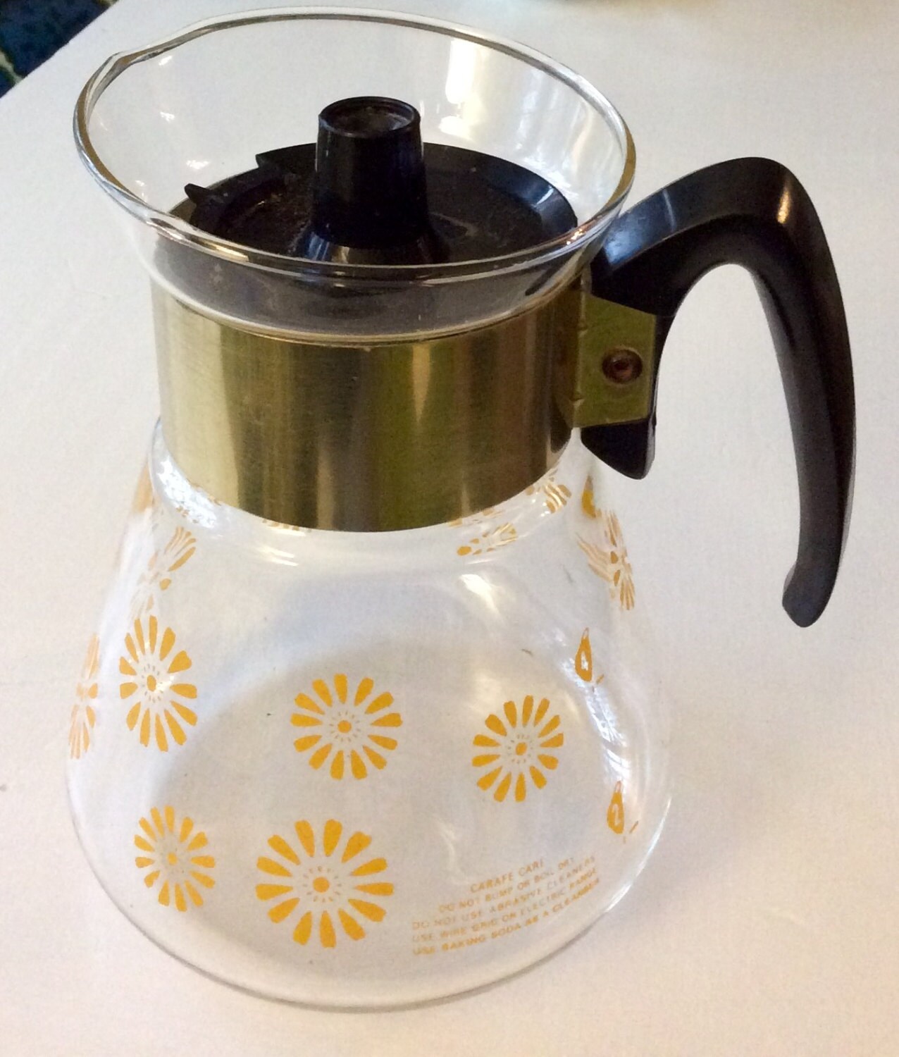 Vintage Corningware 4 Cup Glass Carafe Mod Glass Carafe