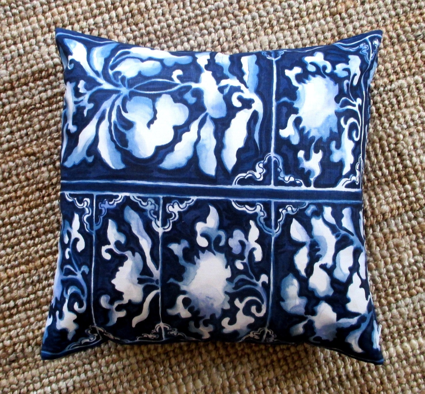 Decorative pillow cover Ralph Lauren print 100% linen