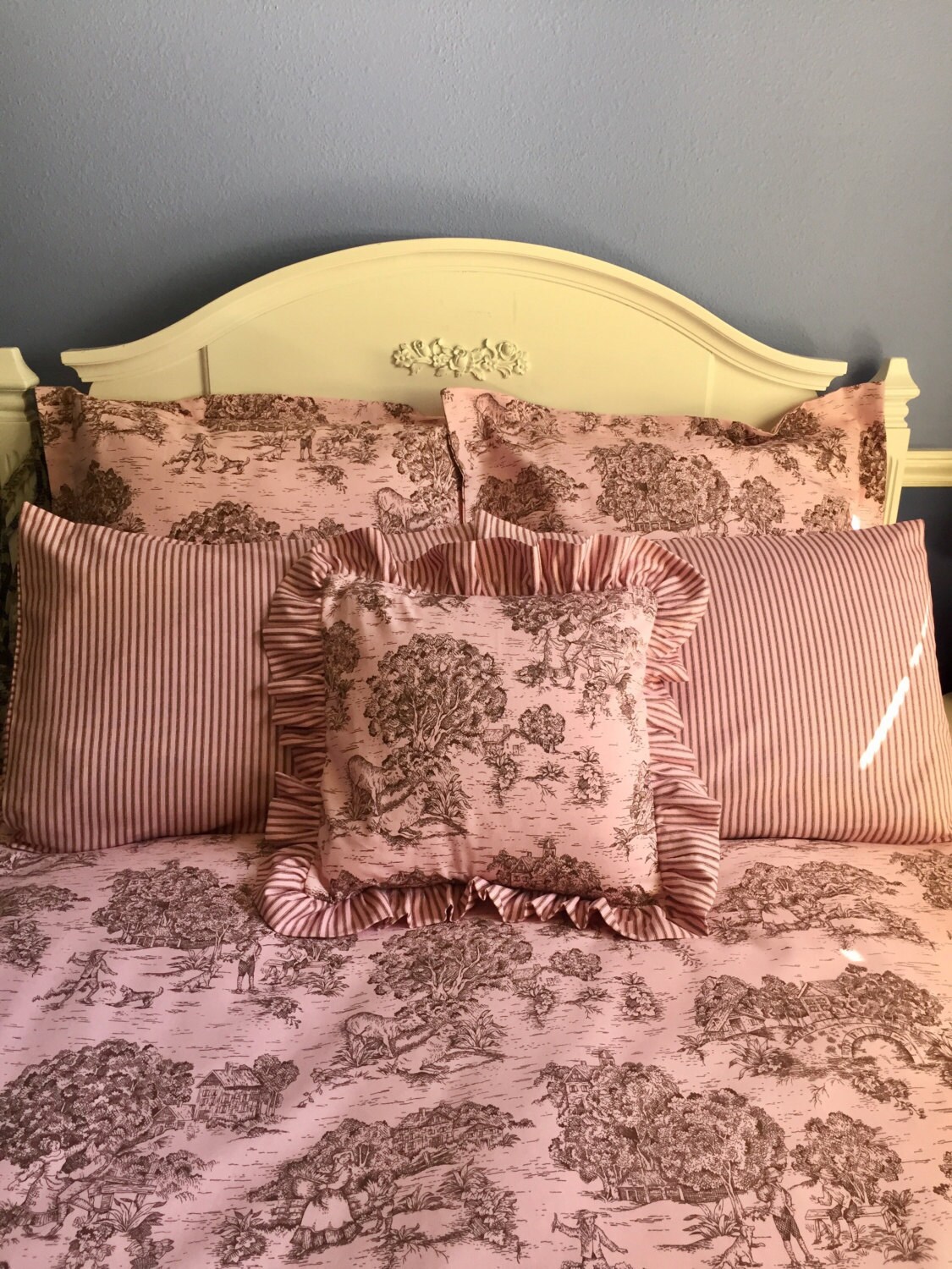 Shabby Chic Bedding Toile Bedding Pink Bedding Bedding