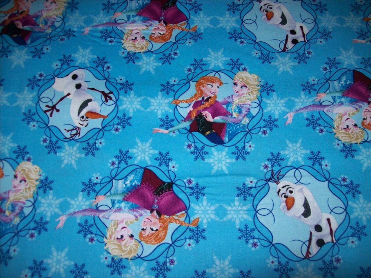 Disney Frozen Fabric Per Yard Blue Color 36x45