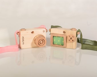 Personalized Wooden Toy Camera - Handmade Play Camera - Wooden Toys