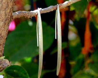 Long Open Hoops Sterling Silver