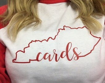 Cards kentucky state monogrammed raglan, louisville football raglan, louisville cardinals, louisville cardinals basketball, cardinals shirt