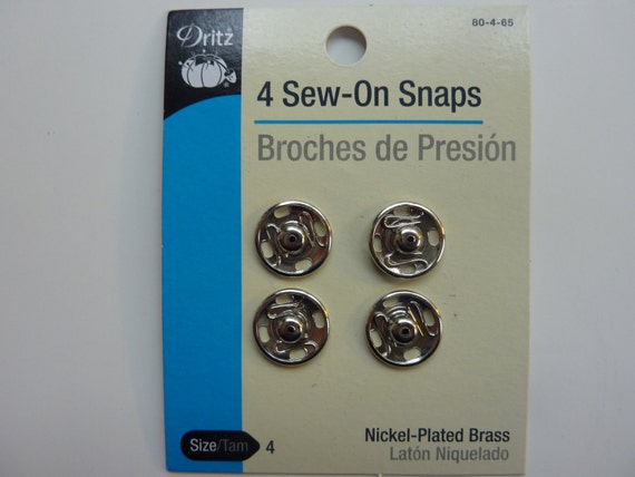 Dritz Sew On Snaps size 4. pkg of 4. 80-4-65 by OneThings on Etsy