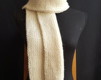 gestricketer scarf cream and white