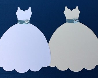 Large Die Cut Dress Form, Winter Wedding Dress Sizzix Fabi Dress Die-cut, Bridal Shower Wedding Invitation die cut dress embellishments