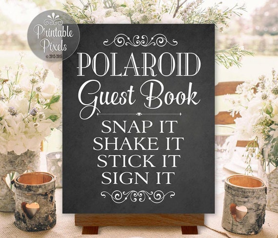 Polaroid Guest Book Sign Free Printable Printable Word Searches