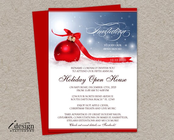 holiday open house invitation for business or store festive holiday open house invitation for business or store festive