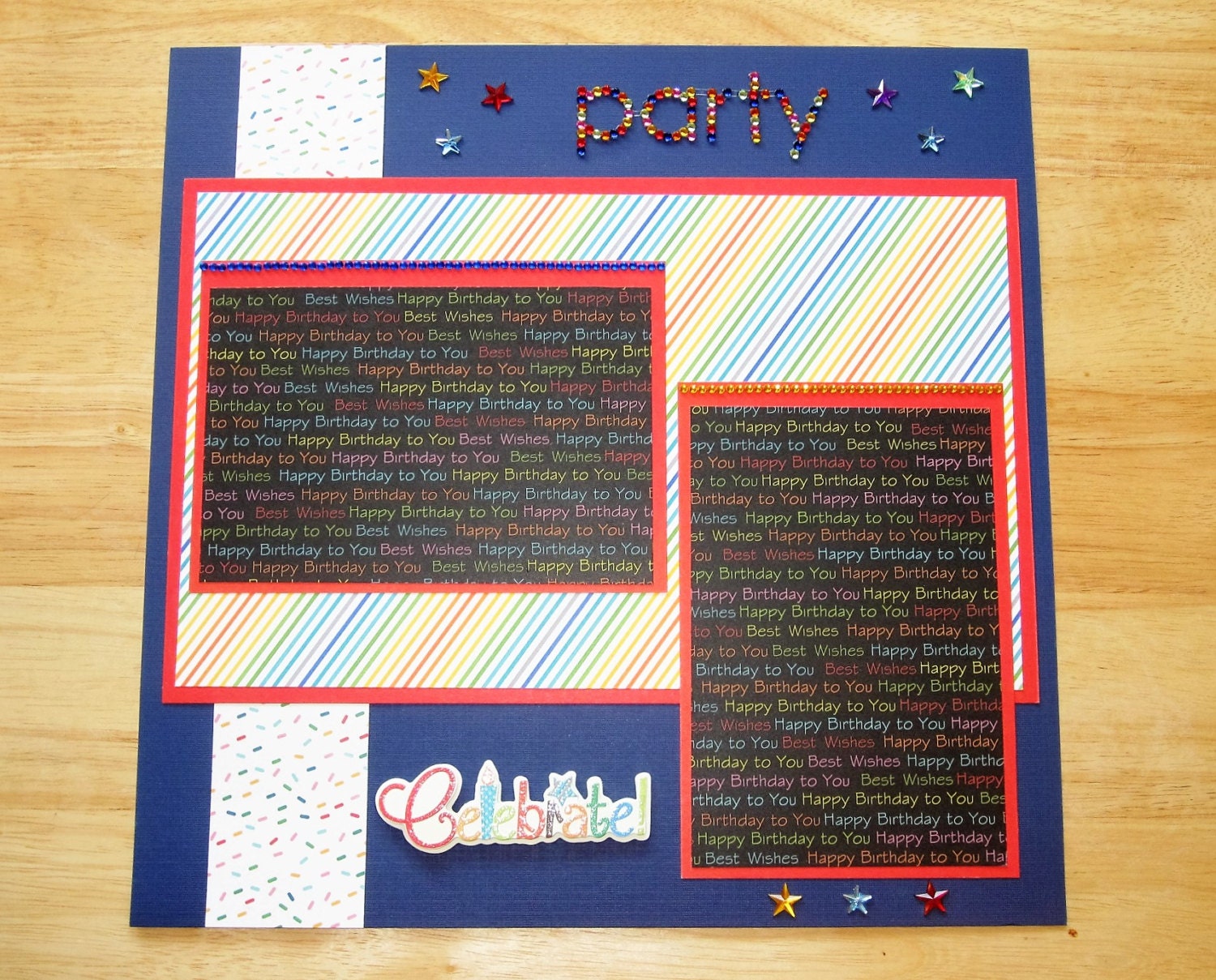 Party Scrapbook Page Party Scrapbook Layout 12 x 12