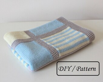 Knit baby blanket pattern / baby blanket pattern / baby blanket knitting pattern / knitting pattern for babies