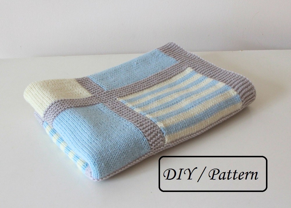 Knit baby blanket pattern / baby blanket pattern / baby