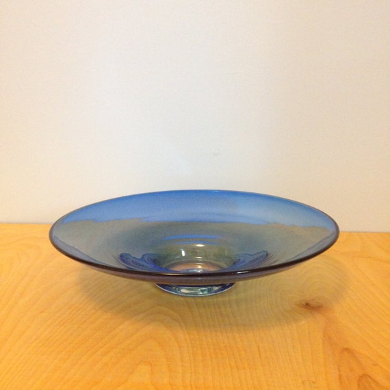 Sale Vintage Blenko Art Glass Bowl Wayne Husted 1959 By Retroamore