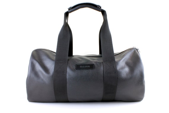 gym bag leather black