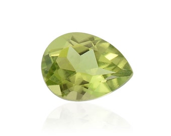 Hebei Peridot Loose Gemstone Pear Cut 9x7mm 1.65 cts.
