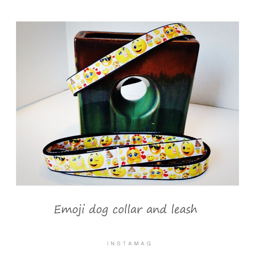 Emoji Dog collar or leash by DesignsbyCristal on Etsy