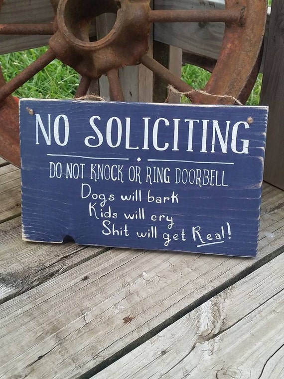 no soliciting front door sign no solicitation front door