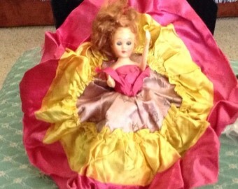 Vintage Storybook Style Doll Colorful