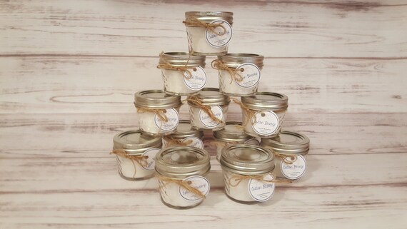 Mason Jar Candle Favors 50 4oz Candles Custom Labels