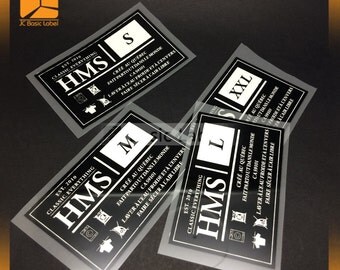 250 Tagless Heat transfers labels - Iron on labels ,heat transfer vinyl