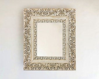 Vintage French Country Ornate Framed Beveled Wall Mirror Inside size 8x10, 11x14, 16x20, 24x30 24x36, 30x42, 20x40, 30x36 + More & Custom!