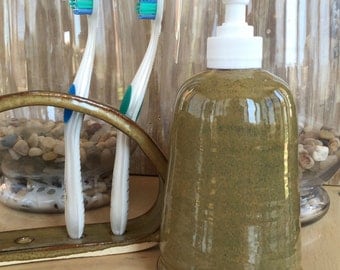 Soap Pump Liquid Soap Dispenser Lotion Bottle Ceramic Waterfall Brown