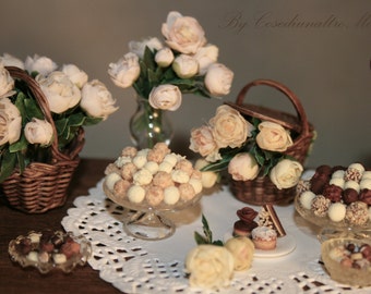 Peonies - Artisan handmade miniatures by CosediunaltroMondo