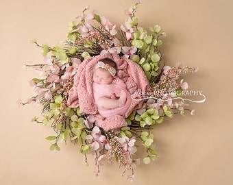 Instant Download newborn wreaths! Newborn prop wreath digital backdrop! 3 files included!