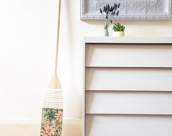 Vintage Floral timber oar