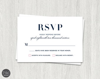 Printable rsvp card | Etsy