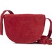 red suede crossbody bag