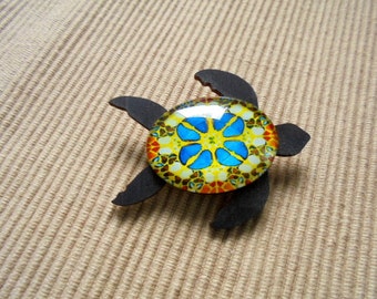 Brooch, sea turtle (1872)