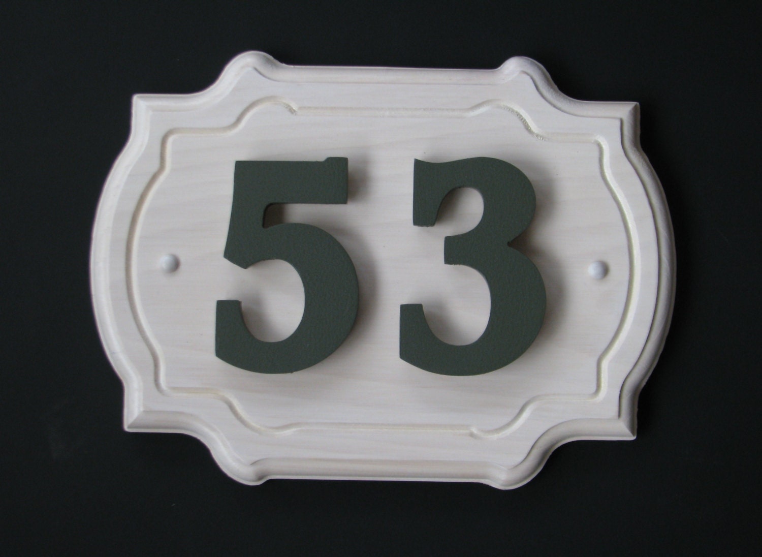 Solid Wood House Number Sign House Number Plaque with Raised