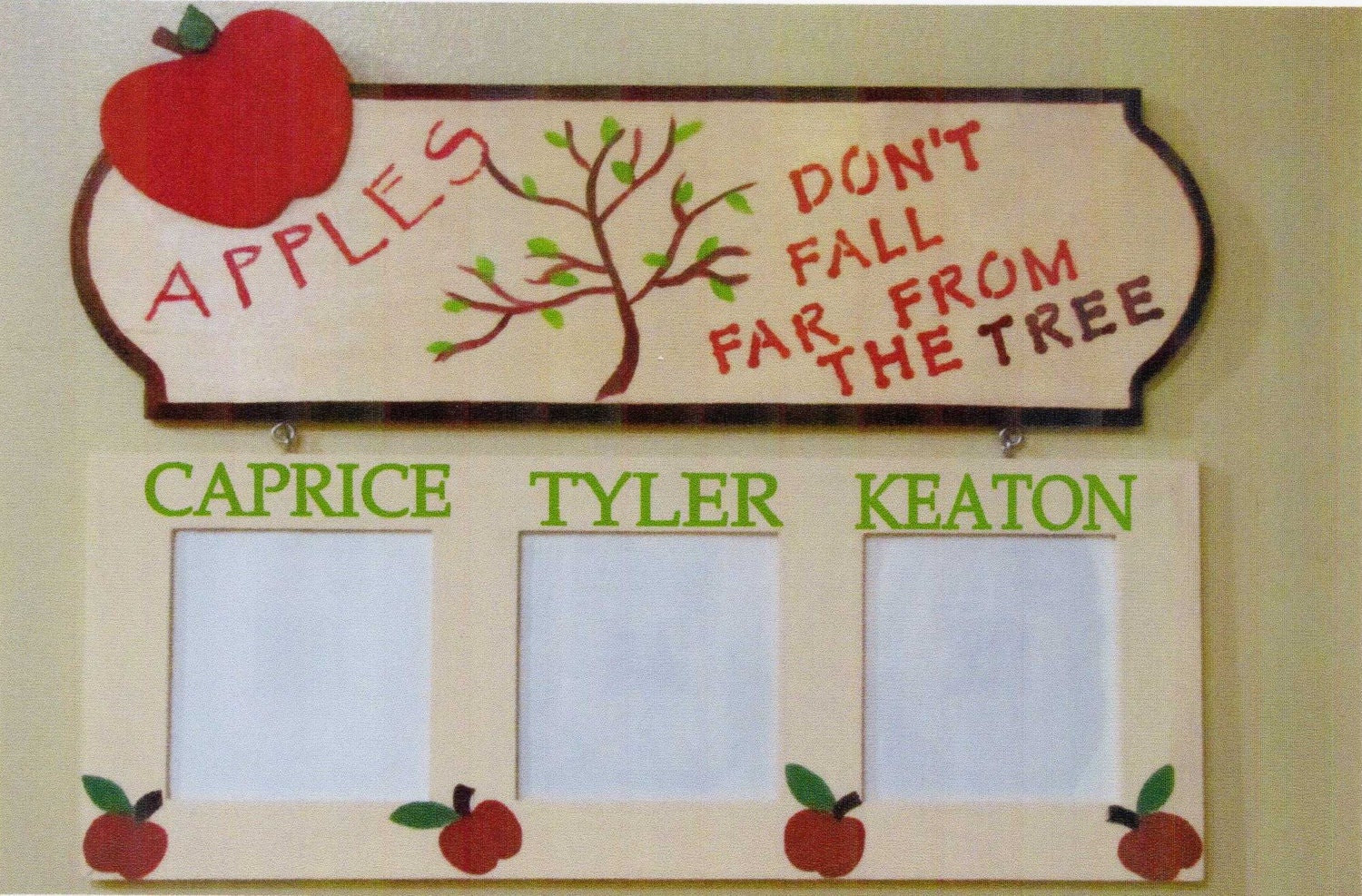 Apples personalized photo frame by BabiesAboard on Etsy