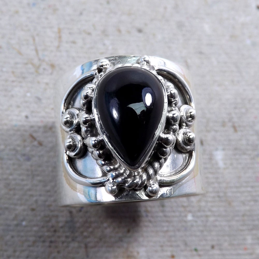 Black Onyx Ring Onyx Ring 925 Sterling Silver Women Ring