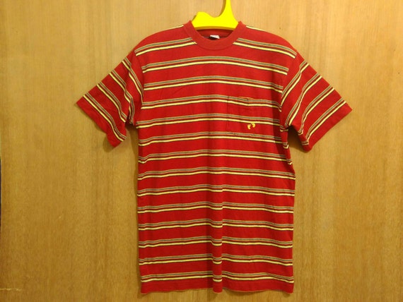 Vintage 80s 90s Hang Ten Polo shirt stripes striped Surfing
