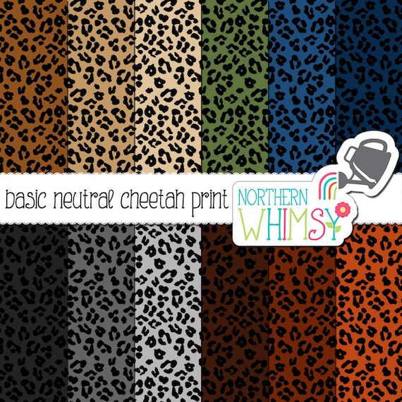 Items similar to Neutral Cheetah Print Digital Paper – leopard