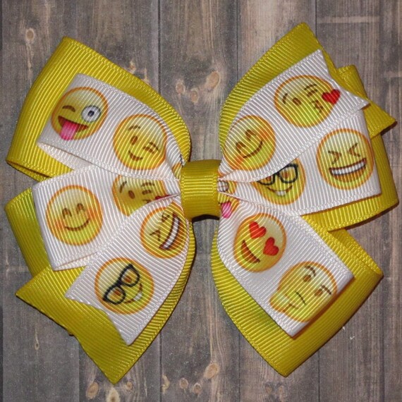 Emoji Hair Bow / Emoji Bows / Emoji Gifts / by JessicaAndKate