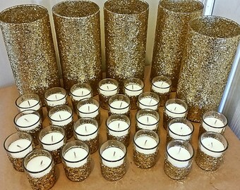 Gold Wedding Centerpiece, Baby Shower Centerpiece, wedding, wedding decorations, gold wedding, wedding favors, bridal shower, gold vase