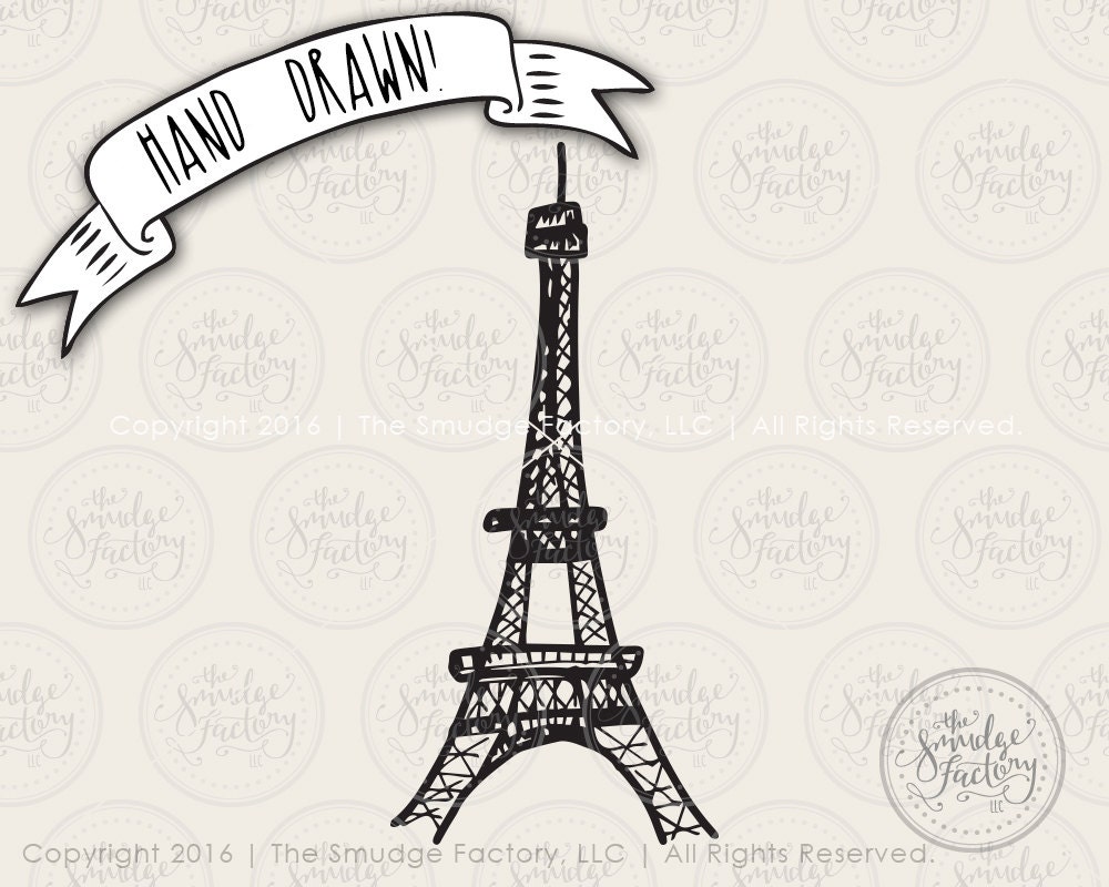 Download Eiffel Tower SVG Cut File Paris SVG Cutting File Hand