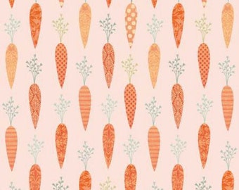 SALE! Bunny Fabric - Fat Quarter Bundle - Cotton fabric by the yard - Bunny Tales from Studio e - Bunny Carrots