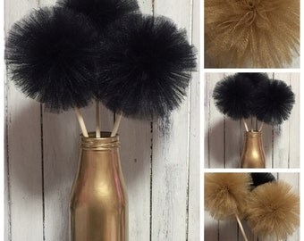 8 Tulle pom poms Centerpiece,Party Decoration,Pom Pom Favors Centerpiece