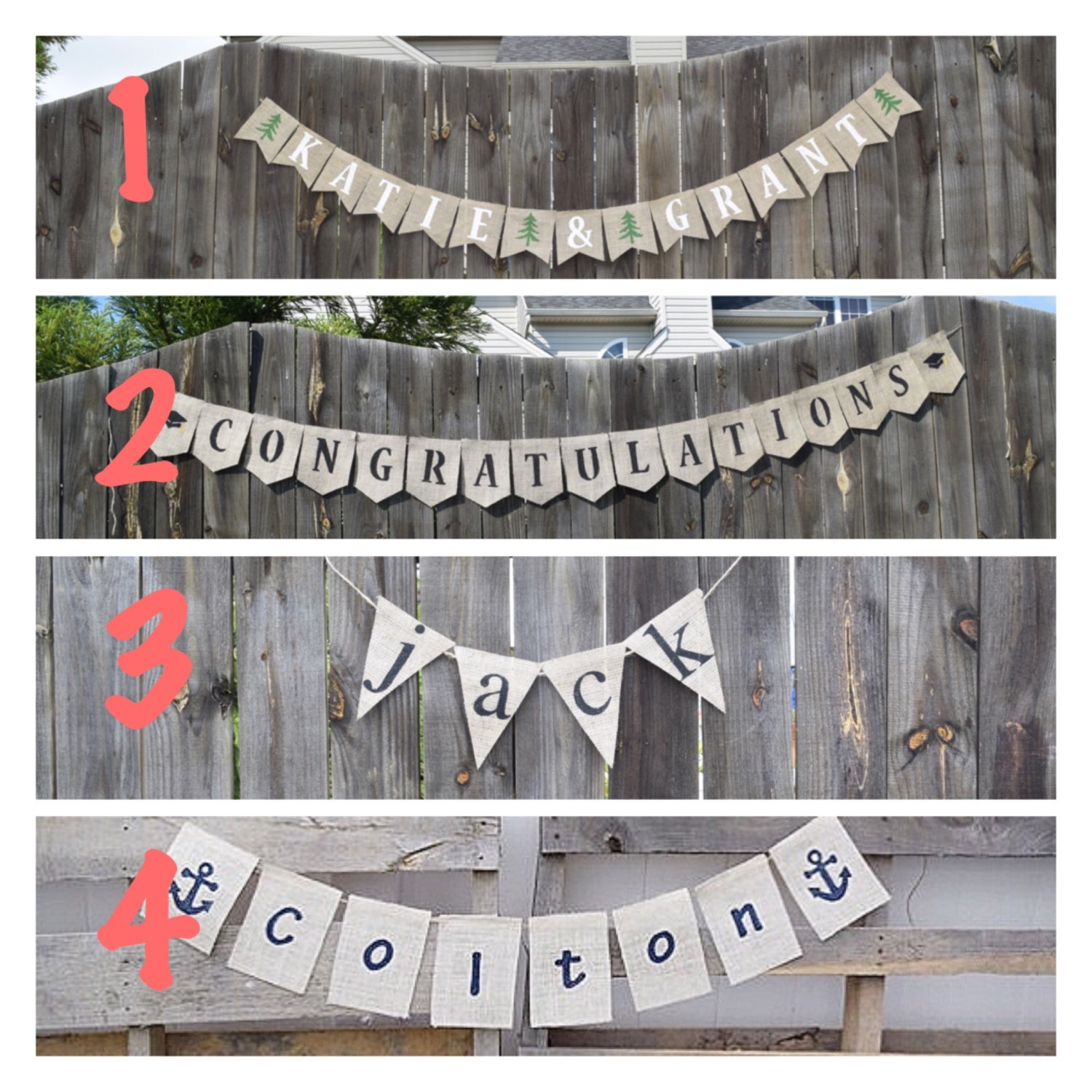 Custom Burlap Banner Design your own Build your own Banner
