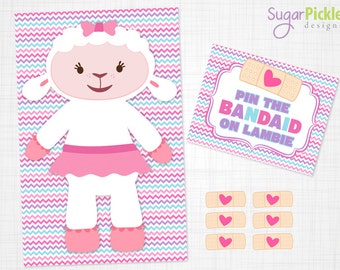 Doc McStuffins Pin the Bandaid on Lambie, Doc McStuffins Party, Doc McStuffins Birthday, Doc Mc Stuffins set, Doc Mcstuffins decorations