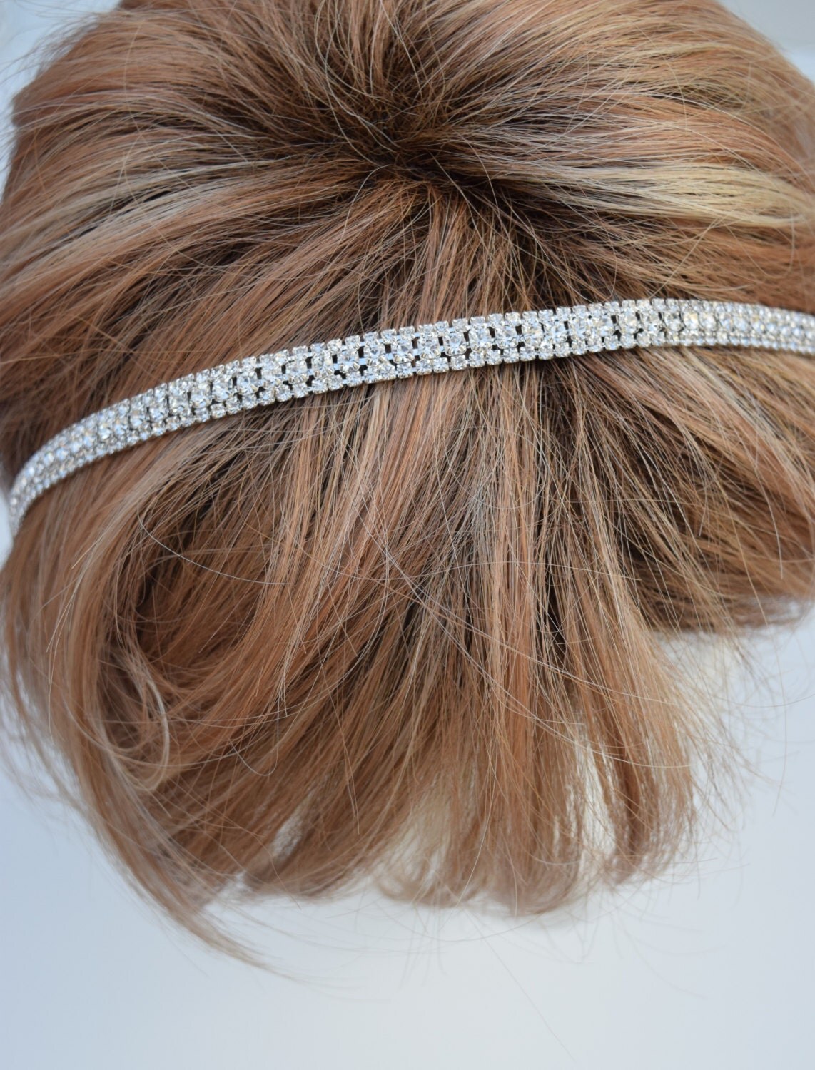 Thin Crystal Rhinestone Headband rhinestone hair band