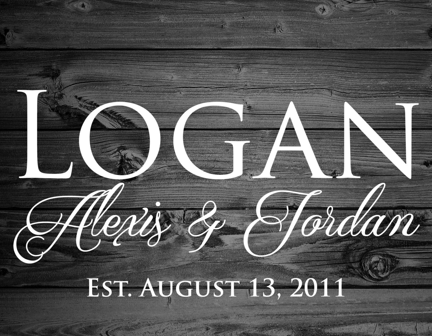 family established wood signs stencil or wall decal create