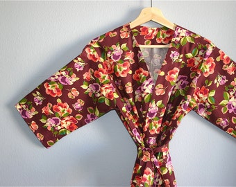 Plum Bridesmaids Robes. Bridesmaid Robe. Kimono Robe. Bridesmaids Gift. Bridal Robe. Bliss. Knee Length.