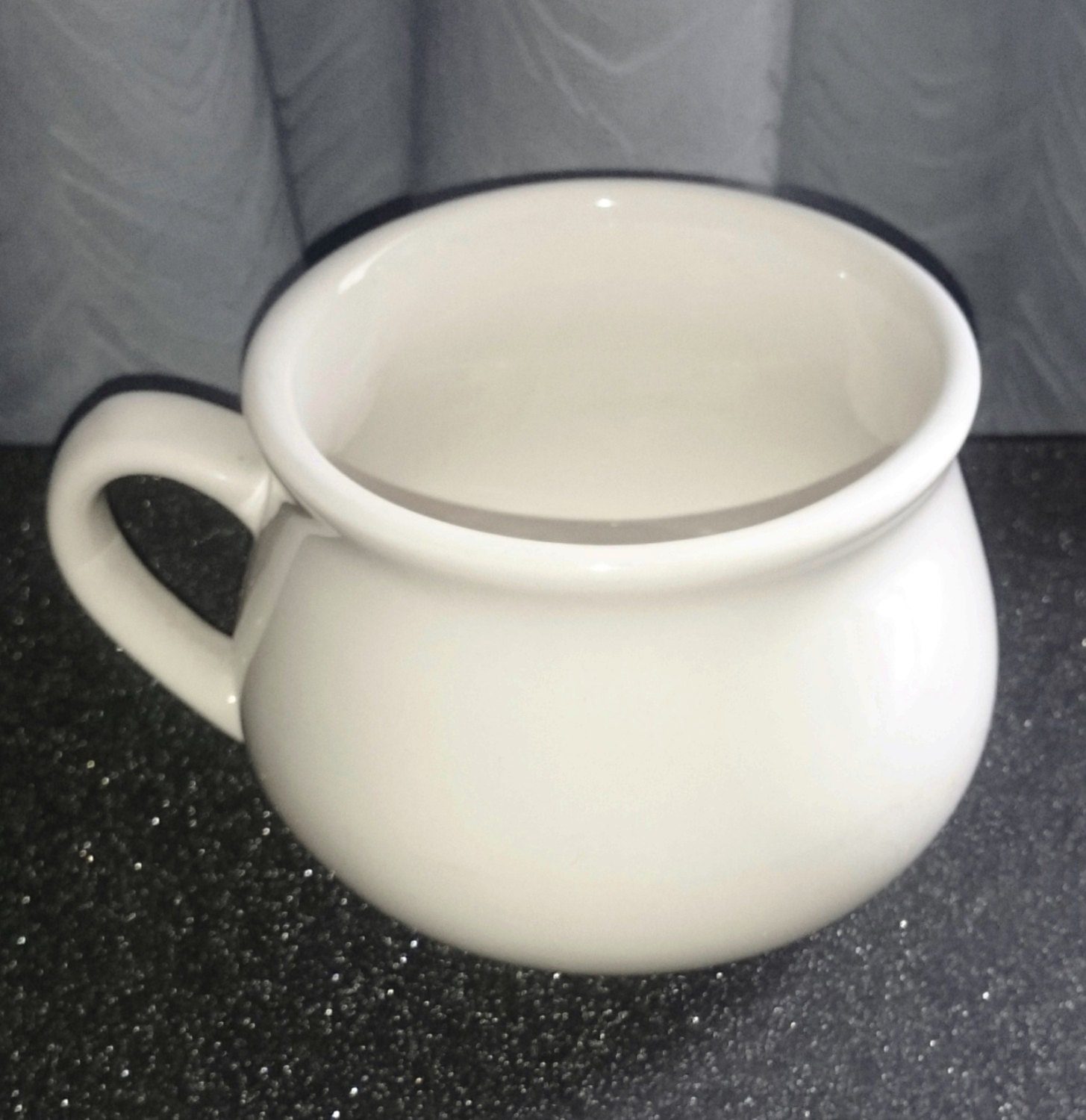 Vintage Soup Mug Chicken Soup Recipe Mug Pottery Mug with