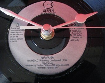 Nirvana marigold 7" vinyl record clock